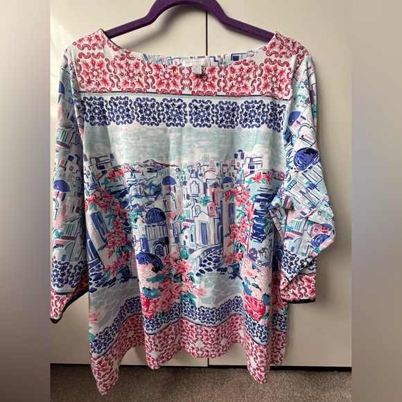 Charter Club Tops - Charter Club Multicolor Scenic Print Blouse